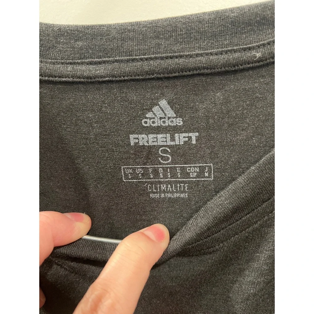 Adidas Mens Long Sleeve Shirt FreeLift Climalite Gray Size S